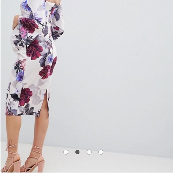 ASOS True Violet Maternity bandeau frill sleeve - Picture 4 of 5